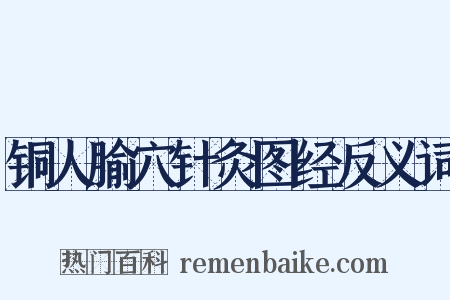 铜人腧穴针灸图经反义词是什么意思的图片